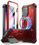 i-Blason [Armorbox Case for Samsung Galaxy S24 Plus 5G (2024), Built-in Screen Protector and Camera Protector, Shockproof 360° Protection (Red)