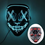 Uusi hauska LED Neon EL Wire Light Up Mask Halloween Masquerade Carnival Party Rave pääsiäisasu Cosplay hehkuva naamio