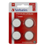 Verbatim Lithium battery CR2450 3V 4 pack