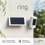 Camera Exterieure Solaire(Stick Up Cam)|Camera De Surveillance Exterieure Wifi Hd Avec Panneau Solaire,Audio Bidirectionnel,Fonctionne Avec Alexa|Essai Protect Gratuit 30 J.