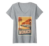 Womens Monaco Casinor De Monte-Carlo Sunset V-Neck T-Shirt