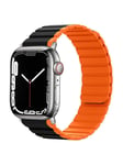 Lippa Apple Watch Magnetic Silicone Strap 42/44/45/49 - Black / Orange