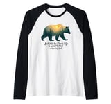 And Into The Forest I Go To Lose My Mind Camping Bear Raglan Baseball Tee