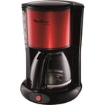 MOULINEX Subito Cafetière filtre Rouge, 1,25L, 10-15 tasses, Porte-filtre pivotant FG360D11