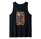 Vintage Sasquatch Halloween Bigfoot & Son Trick or Treat Tank Top