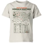 Jurassic World Dinosaur Sightings Kids' T-Shirt - Cream - 7-8 Years - Cream