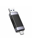 ORICO CD2D-AC2-BK-EP TF/SD memory card reader USB + USB-C (black).