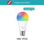 Tuya-Lampe LED Wifi Smart Home,Lampe LED RVB,WW,CW,Inda Zigbee 3.0,Compatible avec Alexa,Amazon,Google Assistant,18W,15W - Type 18w zigbee bulb