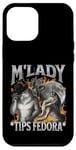 Coque pour iPhone 12 Pro Max M'Lady Tips Fedora Funny Cringe Werewolf Meme Bootleg