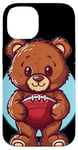 Coque pour iPhone 14 Joli costume d'ours en peluche de football