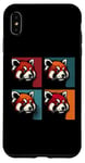 Coque pour iPhone XS Max Red Panda Pop Art – Vintage coloré mignon panda rouge amoureux