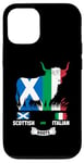 Coque pour iPhone 12/12 Pro Vache écossaise des Highlands Idée pour femme et drapeau écossais italien