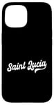 iPhone 15 Saint Lucia Typeset Love St. Lucia St. Lucian Pride Case