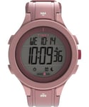 Timex Montre mixte IRONMAN T200 42 mm - Bracelet en silicone rose, cadran digital, boitier rose TW5M62400