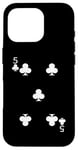 Coque pour iPhone 16 Pro Five (5) of Clubs Poker Card Jeu de cartes Blackjack