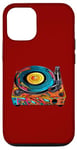 Coque pour iPhone 12/12 Pro Tourne-disque vintage coloré - Retro Pop Art Vibes