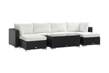 Nordic Outdoor - Bora 6-sits Loungesoffa inkl Divan/Blockbord Svart från Sleepo