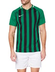 Nike Men Striped Division III Short Sleeve Top - Pine Green/Black/White/White, Large