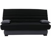 Banquette lit clic clac DALLAS tissu noir