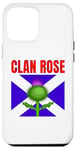 Coque pour iPhone 12 Pro Max Clan Rose Tartan Nom de famille écossais Scotland Pride