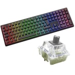 Ducky Zero 6108 Classic Black Wireless Mechanical Keyboard - Hot-swappable Cherry MX2A Silver DKZE2408ST3-CPUKPDOECL1AW1