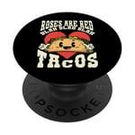 Funny Valentines Day Roses Are Red Blah Taco Lover Foodie PopSockets Adhesive PopGrip