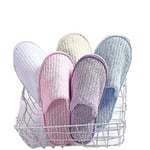 6 par spatofflor Gästtofflor Hotelltofflor disponibel - Perfet six color（each color 1 pair)