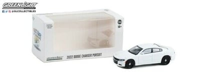 GREENLIGHT 1/64 HOT PURSUIT 2022 DODGE CHARGER WHITE (HOBBY EXCLUSIVE) 43002