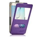 Etui S-View À Clapet Universel M Violet Pour Smartphone Sfr Staraddict 6