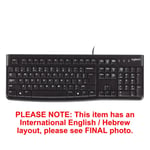 NEW Logitech K120 Wired USB Keyboard ** Hebrew Layout ** Black 920-008899