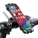 Tec-Digi Bike Phone Mount, 360°Rotatable Adjustable Universal Silicone Motorcycle Phone Mount Bicycle GPS Units Holder, Compatible with iPhone 11 Pro Max/X/XS MAX/XR/8/8 Plus, Samsung S20/S10/S10e