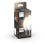 PHILIPS Hue White - Ampoules LED connectées E14 - Compatible Bluetooth - Pack...