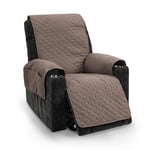 TIANSHU Housse Fauteuil Relax Imperméable, Housse pour Canapé Relax Housse Matelasse Réversible Chat Chiens Fauteuil Protection Lavable Résistant à l'usure Antidérapant(1 Place, Café)