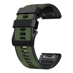 Urrem til Garmin Fenix 5X/6X/7X - Silikone - 26 mm - Grøn/Sort