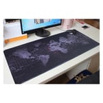 Tapis de Souris Monde pour MACBOOK Pro APPLE Clavier Bureau Map Deperlant 40x90cm (NOIR)