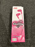 JVC Gumy Plus HA-FX7M Noise Isolation Headphones Remote Microphone Punch Pink