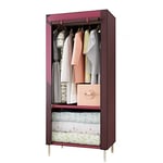 MKXF Wardrobe Cloth Cabinet Steel Tube Bold Reinforcement Individual Assembly Steel Frame Large Student Wardrobe