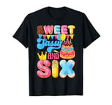 Sweet Sassy & Six 6 Years Old Donut Lover 6th Birthday Girls T-Shirt