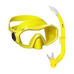 Mares - Masque et Tuba Enfant Aquazone Combo Blenny, Combinaison Masque et Tuba Snorkeling Enfant, Unisex, Jaune