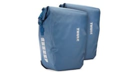 Paire de sacoches de porte bagages thule shield pannier 25l  50l  bleu