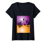 Womens World in the Past and Future V-Neck T-Shirt