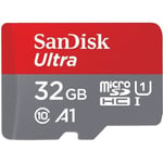 Carte Mémoire Micro SD SDHC Sandisk Ultra 32Go120MB/s Classe 10 UHS-I A1 Micro SD