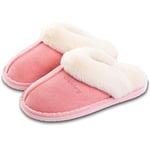 Chaussons Femme Homme Hiver Chaud Fourrés Antidérapants Confortable Doublure Maison Douce Pantoufles Intérieur/extérieur Rose 280