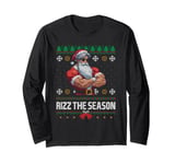 Rizz The Season Santa Claus Sigma Male Skibidi Christmas Long Sleeve T-Shirt