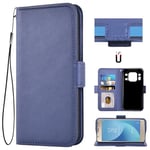 Auotu Cuir with Protection de la caméra PU Coque Flip Bookstyle Magnétique Housse Étui Cover Case pour OUKITEL WP30 Pro Smartphone (Bleu)