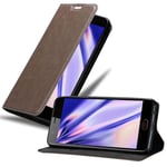 Cadorabo Housse Compatible Avec Zte Nubia M2 En Marron Café - Étui De Protection Avec Fermeture Magnétique, Fonction De Support Et Compartiment Pour Carte