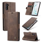 CaseMe vintage Samsung Galaxy Note 10 fodral - Brun