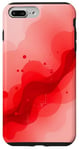 Coque pour iPhone 7 Plus/8 Plus Rouge minimaliste art abstrait esthétique