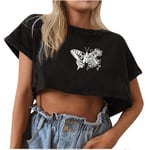 2021 New Crop Tops for Women Vintage Streetwear Women T Shirt High Waist Crop Tops for Women Cheap Black M