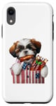 Coque pour iPhone XR Shih Tzu, 4 juillet, côtes levées au barbecue pour hommes, femmes et enfants, chiot, dans une poche